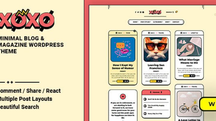 Xoxo – Personal Blog & Magazine WordPress Theme