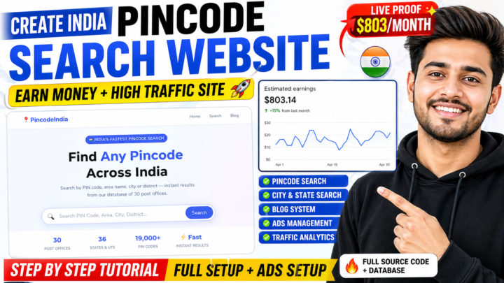 Pincode Finder Website Script India (SEO + Admin + Blog + Ads System)