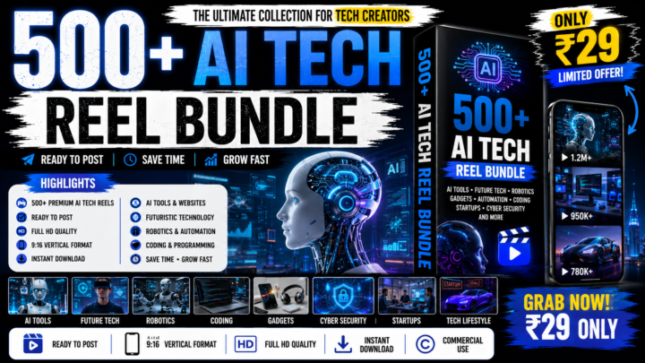 500+ AI Tech Reels Bundle