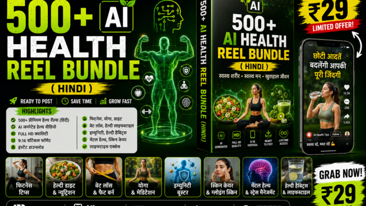 500+ ai health reel bundle (hindi)